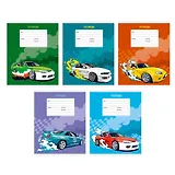 Тетрадь в линейку Listoff, "Гонка", 18 листов