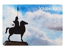Магнит картон Памятник Гэсэру (Улан Удэ) (МК/037/003)