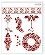 Трафарет пластиковый многоразовый Венок Ажур (20х25) (НГ015)