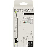 Маркеры для скетчинга 06цв "SKETCH&ART" Весенний пейзаж, Bruno Visconti