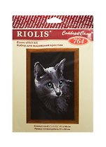 Набор для вышивания крестом Риолис Котик (764) (182096) (21х30см) (упаковка)