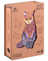 Пазл фигурный «Кот», 91 деталь/116 деталей