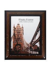 Фоторамка пластик 15*20 "Состаренное дерево с желтой полосой"