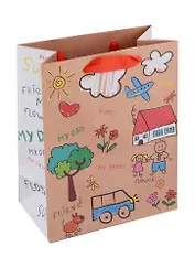 Пакет А5 23*18*10 "My family" дет., бум.мат.ламинат