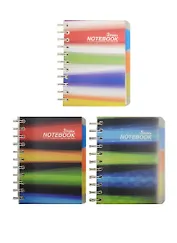 Записная книжка А6 120л лин., спираль, 3цв.разделителя, ассорти, AnAn