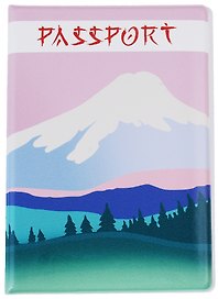 Обложка для паспорта Гора Фудзи (ПВХ бокс)