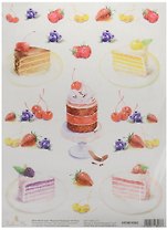 Декупажная карта Фоновая Пирожные (HY501092) (21х30см)