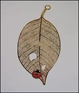 Закладка для книг из сверхтонкой стали. Цвет золото, с элементами, покрытыми цветной эмалью (BM-61) (Мир Бижу)