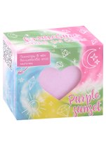 Бомбочка для ванны с радугой Сердце Purple sunset (130 г)