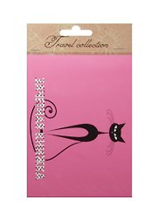 Обложка для зачетной книжки Кошка на розовом (40010)