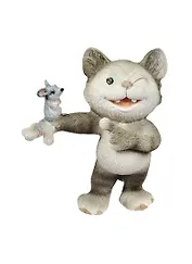 Фигурка Кот с мышкой 15см (450-525)