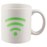 Кружкка-хамелеон белая Значок WI-FI(керамика)(330 мл)