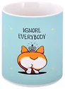 Кружка Корги с короной Ignore everybody (керамика, деколь) (330мл) (коробка)