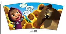 Сувенир, Арт-дизайн, Кружка "Маша и Медведь", h=10,5, d=8 см, 340 мл, керамическая, в коробке, 0665.026.0