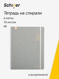 Тетрадь общая «ECO», 70 листов в клетку, B6, в ассортименте - Schiller