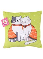 Мягкая игрушка подушка "Сплюшка. Сладкая парочка. Коты с шарфиком"
