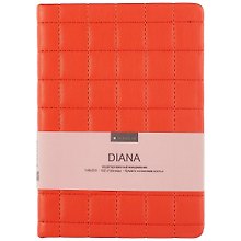 Ежедневник недатированный «Diana» А5, красный, 96 листов, экокожа, InFolio