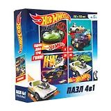 Пазл Суперкар Hot Wheels. Набор. 4в1 9-16-25-36 элементов 05853