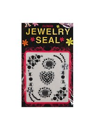 Стразы отдельные на пленке Jewelry Seal (1461-2/7) (бело-черное сердце)