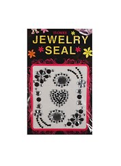 Стразы отдельные на пленке Jewelry Seal (1461-2/7) (бело-черное сердце)
