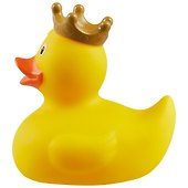 Игрушка для ванной, уточка резиновая FUNNY DUCKS "Уточка в короне желтая" (1925) - 2
