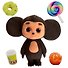 Фигурка Чебурашка, мятный пончик, 5 аксессуаров, Funky Toys, (4х16х22), (CHE2405-3) - 0