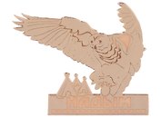 ГС Магнит Надым Сова полярная  зеркальный золото (акрил) (7,5 см)