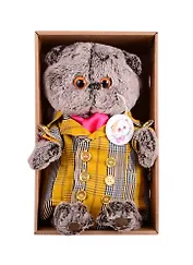 Игрушка мягкая Budi Basa, Басик в двубортном плаще (22 см) (Ks22-157)