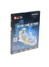 Конструктор 3D Собор (Notre Dame de Paris) (124387) (40шт) (23,3х11,5х15,3см) (3D Puzzle Hao Tian)