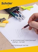 Карандаши чернографитные с ластиком «Classic», Schiller, HB, 12 штук, в ассортименте - 2