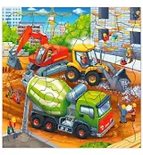 Пазл фигурный на подложке "Стройка", 80 деталей