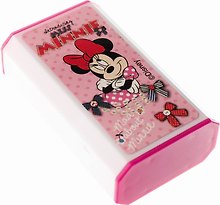 Точилка 1отв. с ластиком и зеркалом "Miss Minnie" розовая, Disney