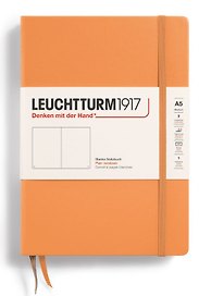 Книга для записей A5, 125 листов, нелинованная "Medium", твердая обложка, цвет Абрикос, Leuchtturm1917