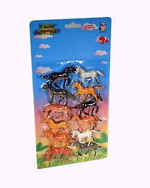 Набор 1toy В мире животных Лошади (Т53830) (12 шт) (30х15,5х2,5см) (блистер)