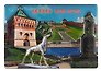 Магнит двойной фольга под смолой Нижний Новгород Олень, Дмитровская башня (025-22-76K9)