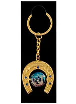 Брелок Подкова Ярославль Церковь И. Пророка-Успенский собор (металл цвет золото)