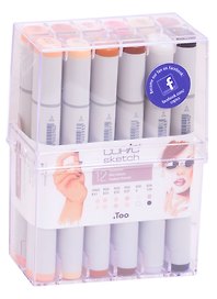 Набор маркеров Copic Sketch телесные тона, 12 цветов