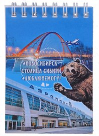 ГС Блокнот Новосибирск Аэропорт медведь 72х105мм
