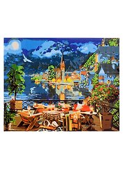 Холст с красками по номерам "Озеро в Гельштате", 30 х 40 см