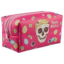 Косметичка на молнии Funny Skull (16х8) (ПВХ бокс)