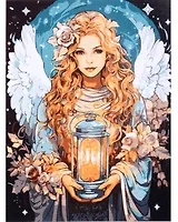 Картина по номерам на картоне "Ангел-хранитель", 28,5 х 38 см