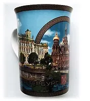 Сувенир, МедВс, Кружка Спас-на Крови/Эрмитаж деколь 11см 6,8см, 350мл  без коробки [46-8141]