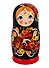 Матрешка 3 в 1 (Цветы, Эскиз 01, Розы) (М03110301) - 0