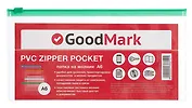 Папка на молнии А6 прозрачная, GoodMark
