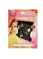 LORI Грд-009 Гравюра Принцессы Disney Красавица и чудовище золотой металлик (6+) (без рамки) (упаковка)