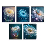 Тетрадь в клетку Listoff, "Фантастические цветы", 48 листов, в ассортименте