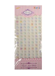 Наклейки квадраты, 105 шт, 0.8 см, белые