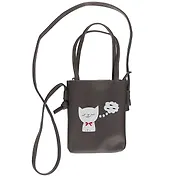 Сумка на молнии Кот с рыбками (кожзам) (23х17) (12-11539-101)