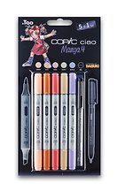 Набор маркеров Copic Ciao "Манга 4", 5 цветов + мультилинер 0.3 мм