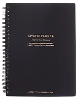 Тетрадь 120 листов в клетку "Blossom", черный, на спирали